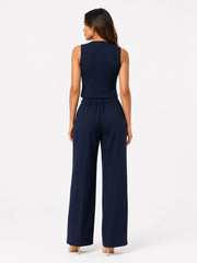 VELORA WIDE PANTS – NAVY