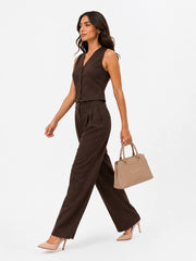 VELORA WIDE PANTS – BROWN