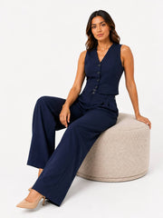 VELORA WIDE PANTS – NAVY