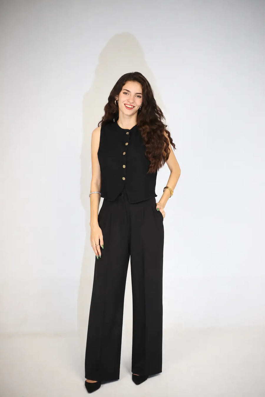 VELORA WIDE PANTS – BLACK