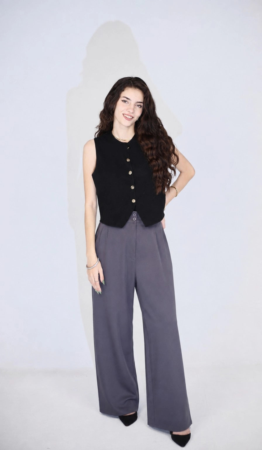 VELORA WIDE PANTS – CHARCOAL