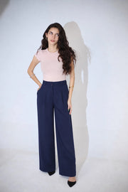 VELORA WIDE PANTS – NAVY
