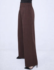 VELORA WIDE PANTS – BROWN